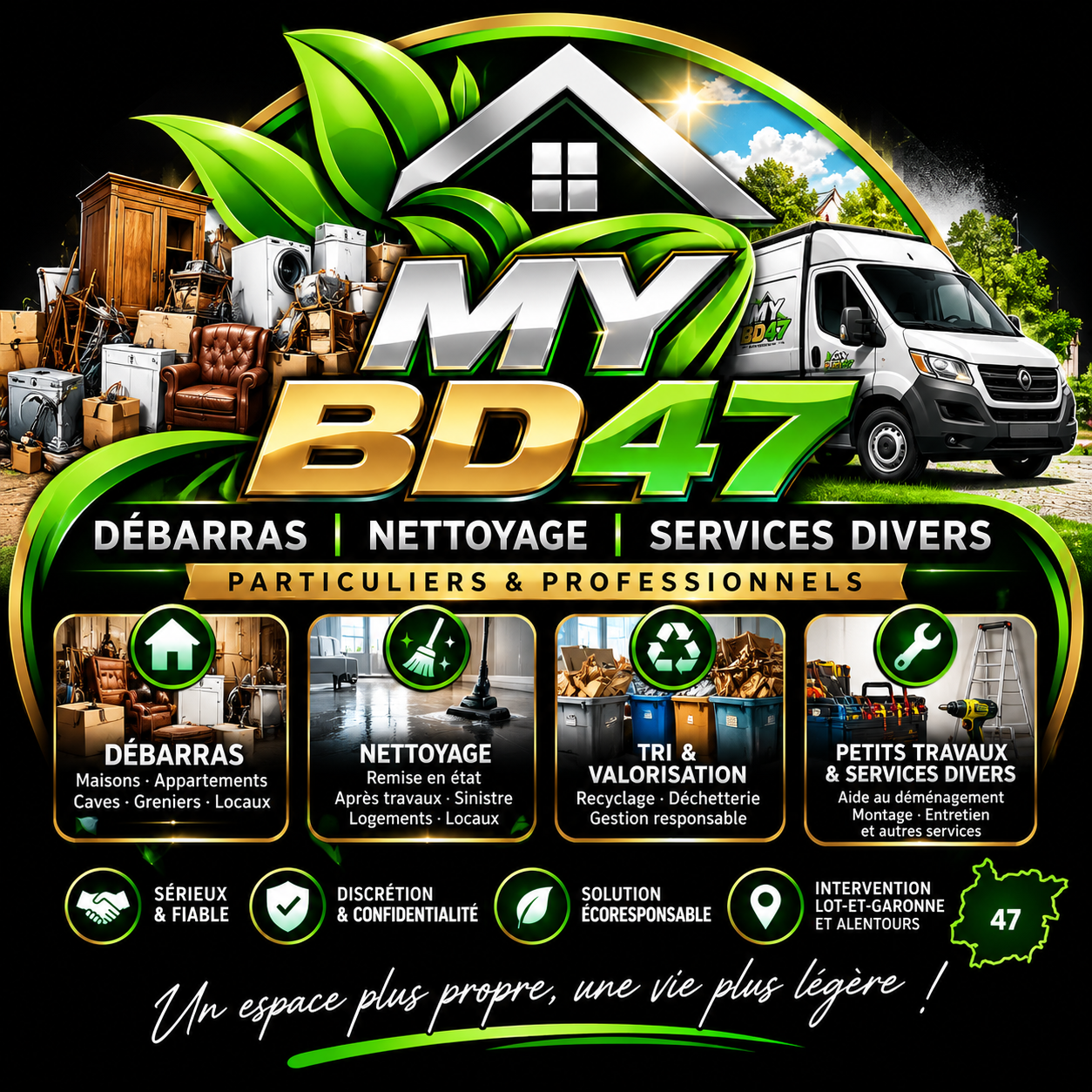 MY BD47 : débarras, nettoyage, tri et services divers